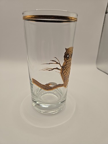 Set Of 4 Culver Mid Century 22k Gold Owl Highball Bar Glasses Tumblers read - Picture 13 of 13