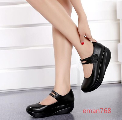 womens black wedge dress shoes