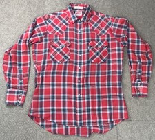 Levi's The Cowboys Tailor Vintage Plaid Button Up Sawtooth Pearl Shirt Size L