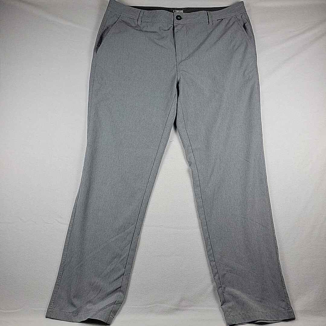 Linksoul Mens Golf Pants 38x29 Gray Vented Stretch Lightweight Quick Dry Golf
