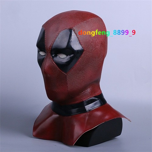 New Deadpool Mask Full Face Hood Latex PVC Halloween Cosplay Props Headgear Gift - Picture 8 of 25