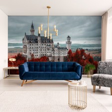 VLIES FOTOTAPETE Tapete Wandbilder XXL Jugend Schloss Bäume Landschaft 3038