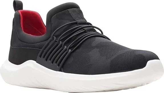 Sneakers slip on mimetiche Clarks da donna 7 M Nova Ave nere casual nuove