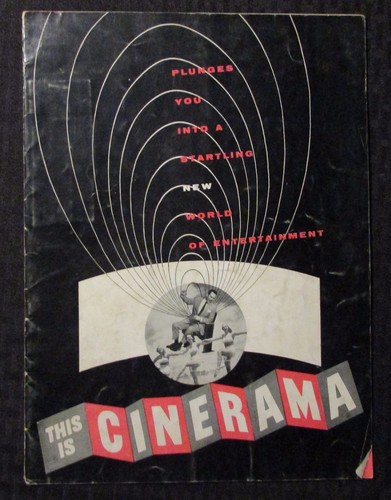 1954 CINERAMA  24pg 9x12" Movie Entertainment Program G/VG 3.0