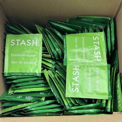 Stash Tea Premium Green Tea Box of 100 Foil Tea Bags EXP 04/2027
