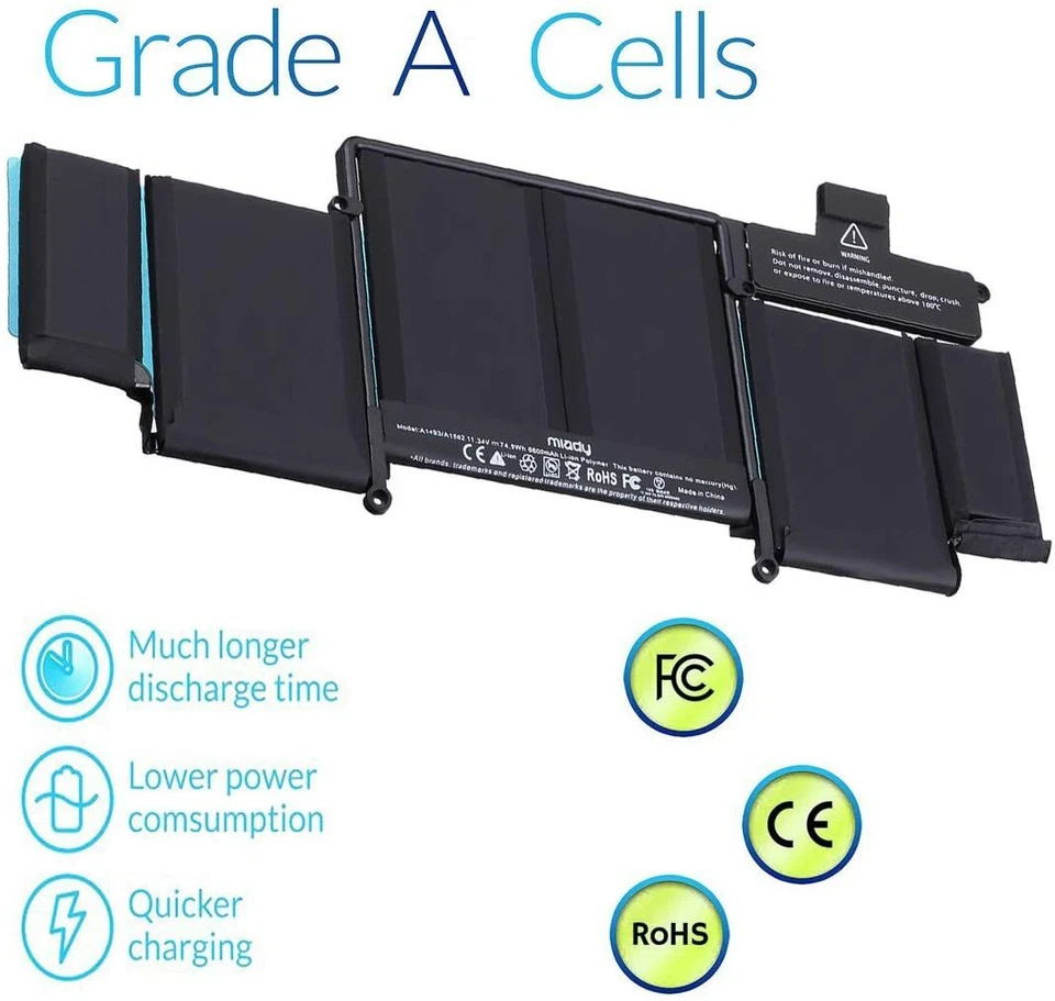 A1493 A1582 OEM Ersatzakku Für Apple Macbook Pro Retina 13" A1502 2013 2014 2015 - Bild 2 von 4