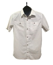 Gap Kids Button Down Shirt Boy's XXL Red White Blue Striped 100 Cotton