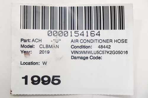 2016 - 2019 MINI CLUBMAN F54 2.0L A/C AIR CONDITIONER SUCTION HOSE PIPE OEM - Bild 12 von 12