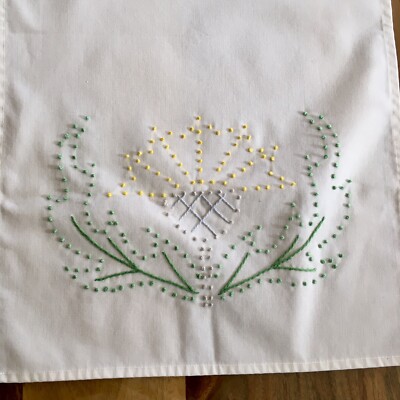Vintage Candle Wicking Dresser Scarf Table Runner Embroidered 47 by 14" |  eBay
