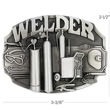 Welder Belt Buckle Gray 3D Professional Welding Service