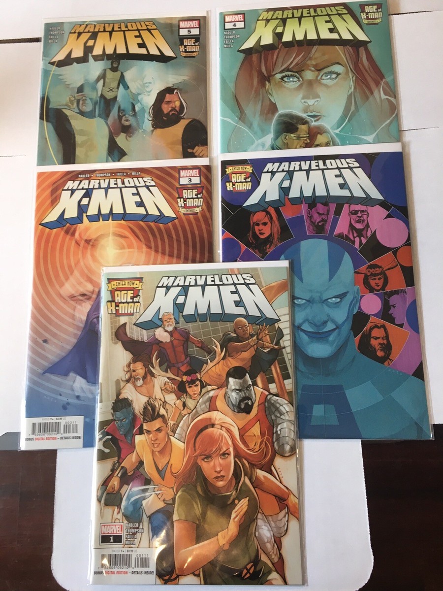 Marvelous X-Men Age Of X-Man Marvel Comic Book Set #1-5 Bagged