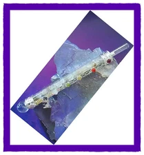 CRYSTAL QUARTZ WAND, CRYSTAL CHAKRA WAND WITH QUARTZ POINT, CRYSTAL WAND