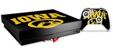 Skin for XBOX One X Console Controller Hawkeyes Tigerhawk Oval 01 Gold Black