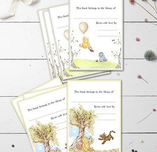 8 Winnie the Pooh 'This book belongs to' Bookplates