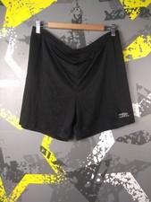 Umbro Vintage Monogram Football Soccer Shorts 00s Black Men Size L ig93