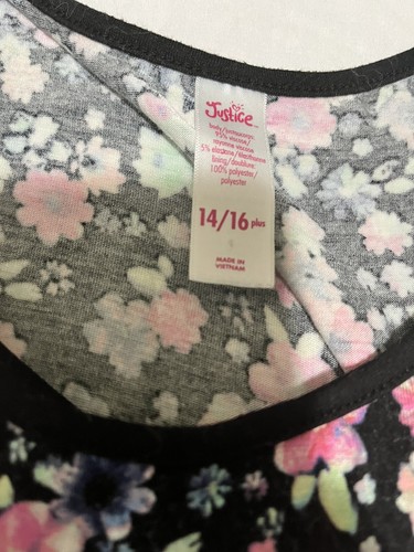 Justice Girls Floral Dress Sleeveless Size 14/16 Flowers Flowy. - Picture 3 of 4