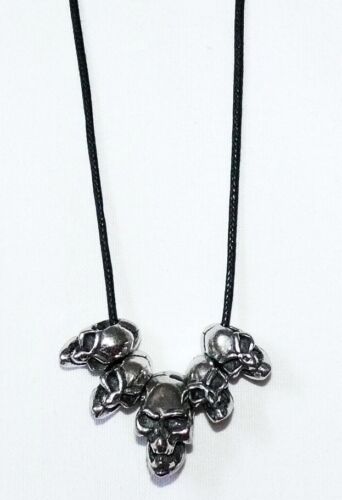 Necklace Pendant Chain: 5x Skull Skull Biker Jewelry Tomb Gothic - Picture 1 of 2