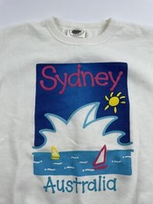 Vintage Sydney Australia White Crewneck Sweatshirt Adult Large Pullover