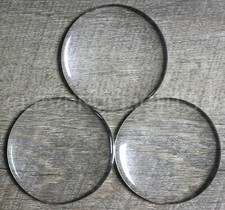 2.5" Round Glass Cabochons - Clear Magnifying Dome Cabs - 2 1/2 Inch 63.5mm 