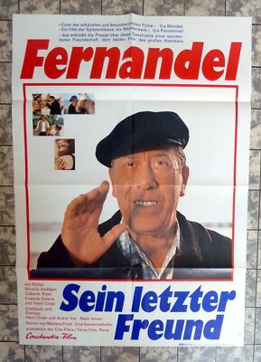 FERNANDEL Sein letzter Freund A1-FILMPOSTER ´71 Heureux qui comme Ulysse