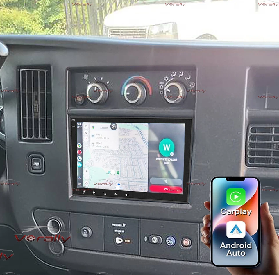 For 2019-2024 Chevrolet Express Android14 Apple CarPlay Stereo Radio GPS RDS SWC - Image 2 of 4