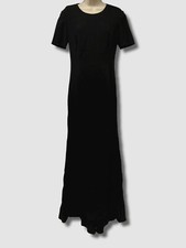 $6990 Oscar de la Renta Womens Black Sleeveless Open Back Silk Gown Dress Size 4