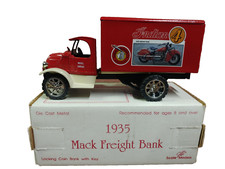 RARE ERTL 1935 MACK FREIGHT TRUCK BANK 1930 INDIAN FOUR