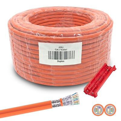 100m Cat7 Verlegekabel duplex Messer Netzwerkkabel Twin Kabel Netzwerk Kupfer