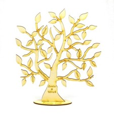 Stammbaum aus Holz, 28cm, Familie Geschenk Lebensbaum Familien Chronik graviert