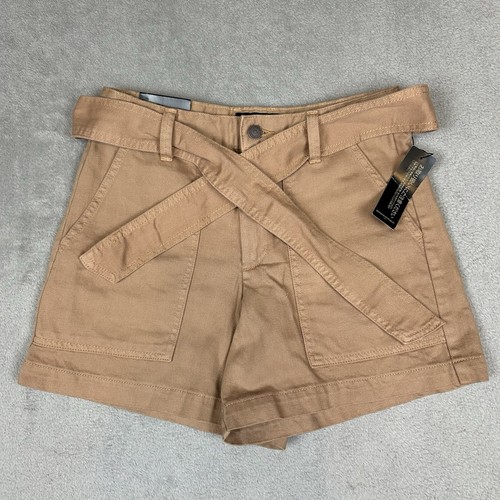 Neu mit Etikett Banana Republic Damenshorts hoher Bund mit Gürtel Größe 0 4 Zoll Schrittlänge