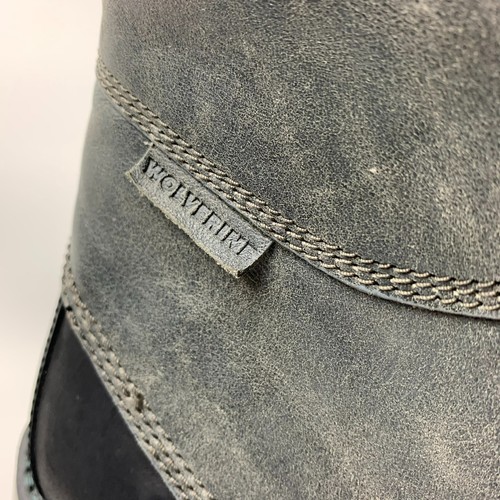 Wolverine Ankle Boots W40238 Black Leather Gray Suede Round Toe Lace Up 12M NEW - Picture 11 of 13
