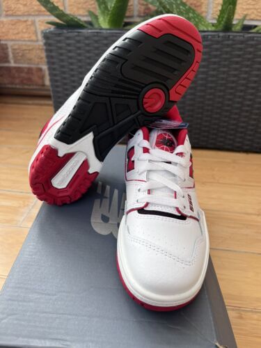 New Balance 550 White Black Team Red - UK3.5 - Brand New In Box - Trusted Seller - Picture 3 of 4