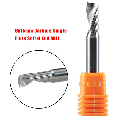 Solid Wood 2x 4mm Single Flute Spiral End Mill Carbide Router Bits For Aluminium