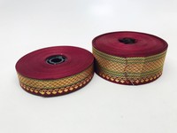Lot 2 Spools 25 Meters Maroon Gold Trim Ribbon Craft Indian Salwar Saree Wedding Lot 2 Spools 25 Meters Maroon Gold Trim Ribbon Craft Indian Salwar Saree Wedding