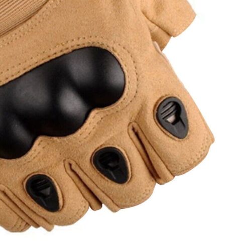 Military Tactical Hard Knuckle Gloves Full Finger Fingerless Army Combat Hunting - Picture 9 of 18