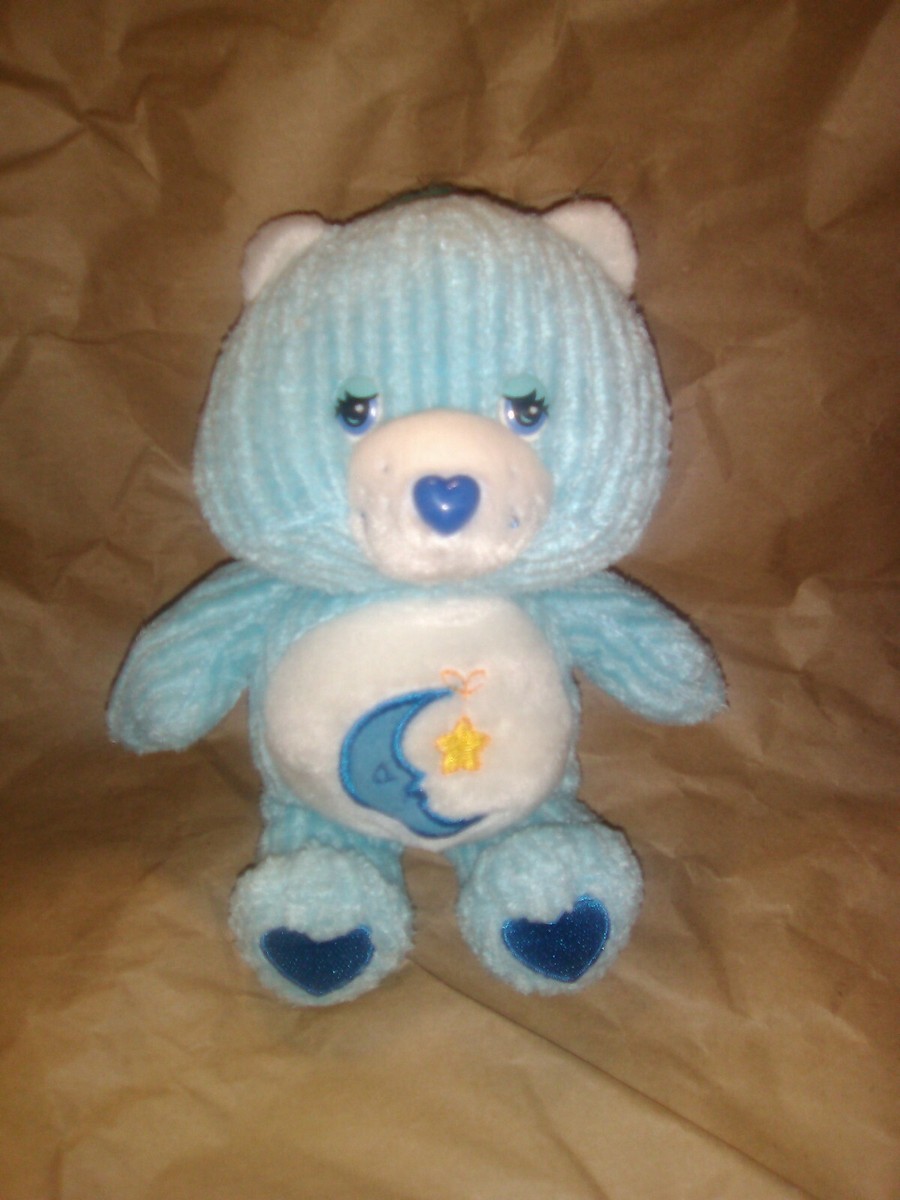 Care Bears 9” BEDTIME BEAR Moon And Star 2003 Blue Plush Beanie