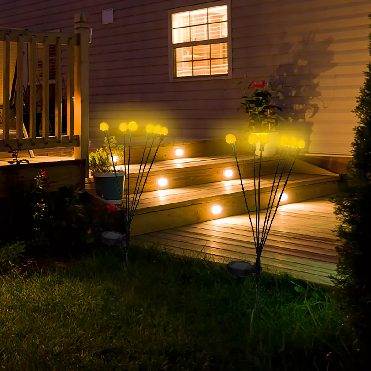 Solar Garden Lights Swaying Solar Firefly Lamp Outdoor LED Lights