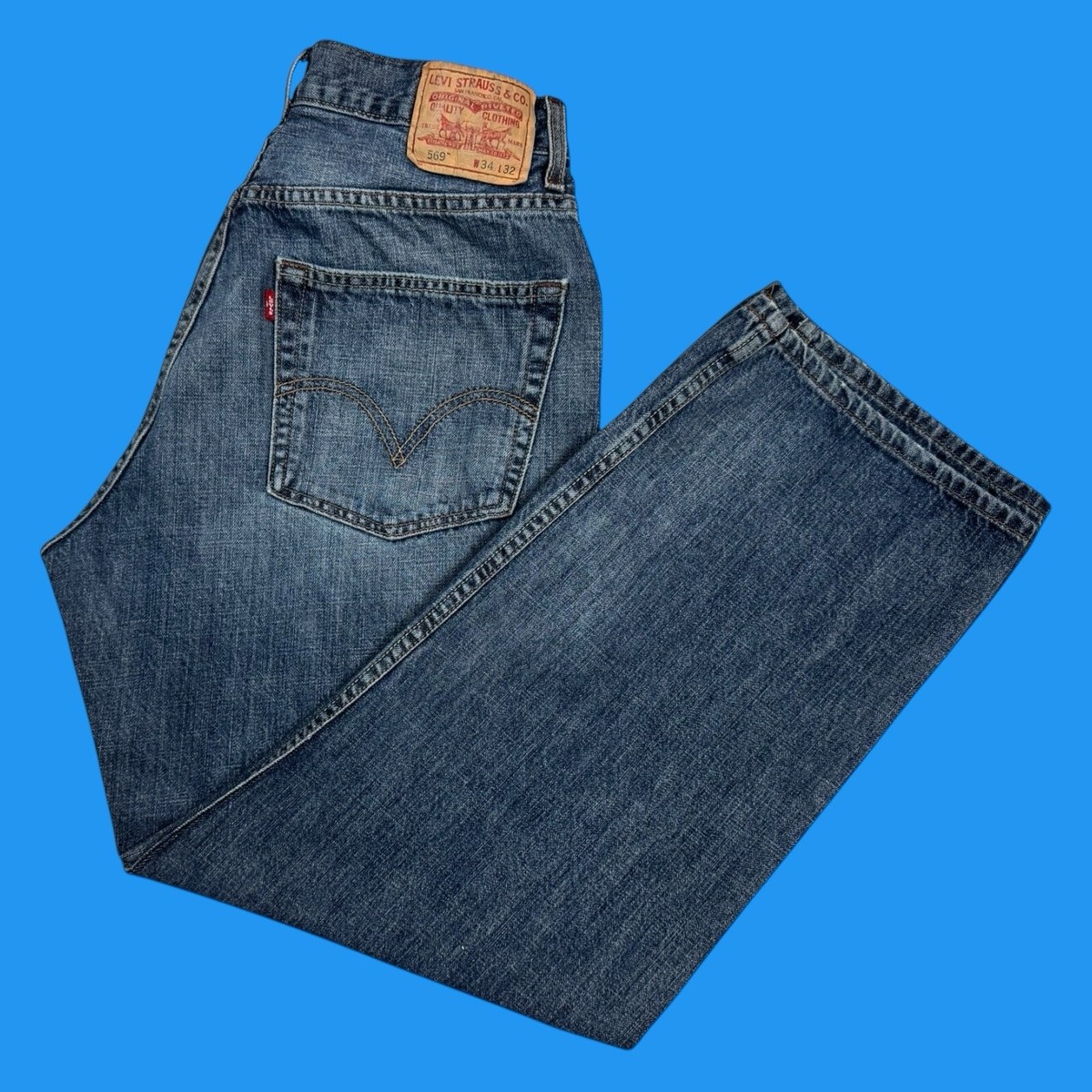 Vintage Levis 569 Jeans Mens Size 34x30 Loose Straight Y2K