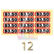 12PK GLOSSY SLIDE DECAL $3.50 For GREENWALD Wascomat, Ipso, Huebsch, 00-9104-38