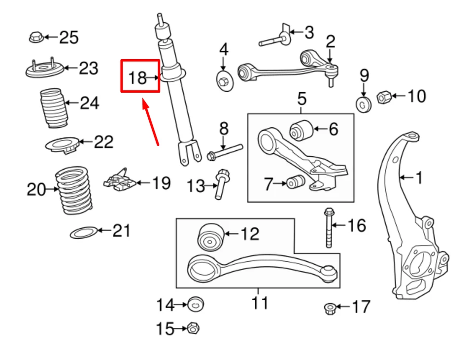 JAGUAR XF X260 Front Shock Absorber C2Z27765 NEW GENUINE - Image 2 of 2