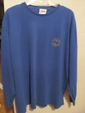 MENS SIZE XL NAUTICA COMPETITION BLUE LONG SLEEVE SHIRT MADE IN USA