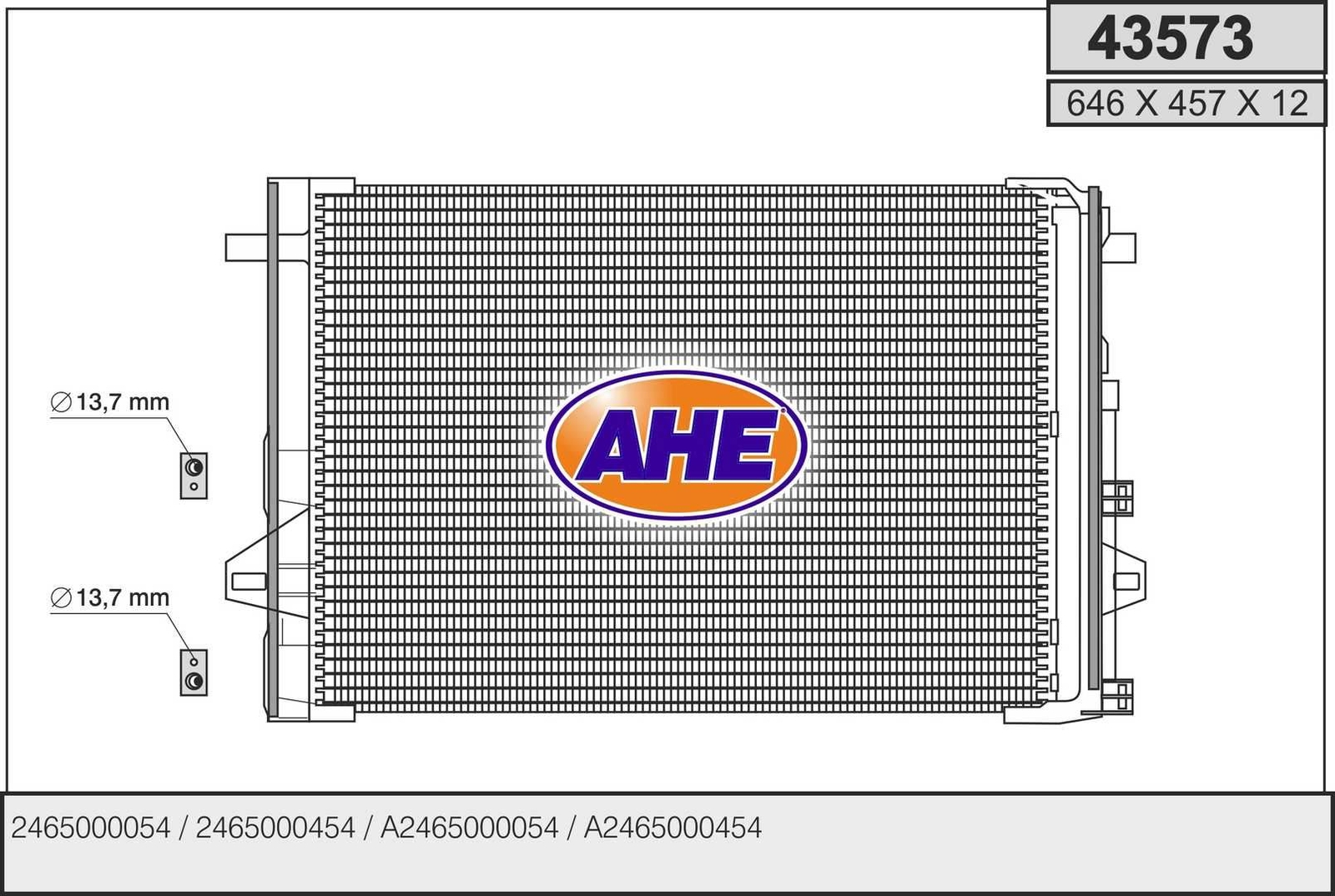 Condenseur climatisation en aluminium pour Mercedes Classe B 180 200 CDI