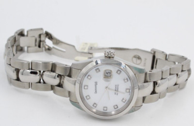 Automatikuhr Eberhard Aquadate 41021 mit Diamanten Und Armband Stahl