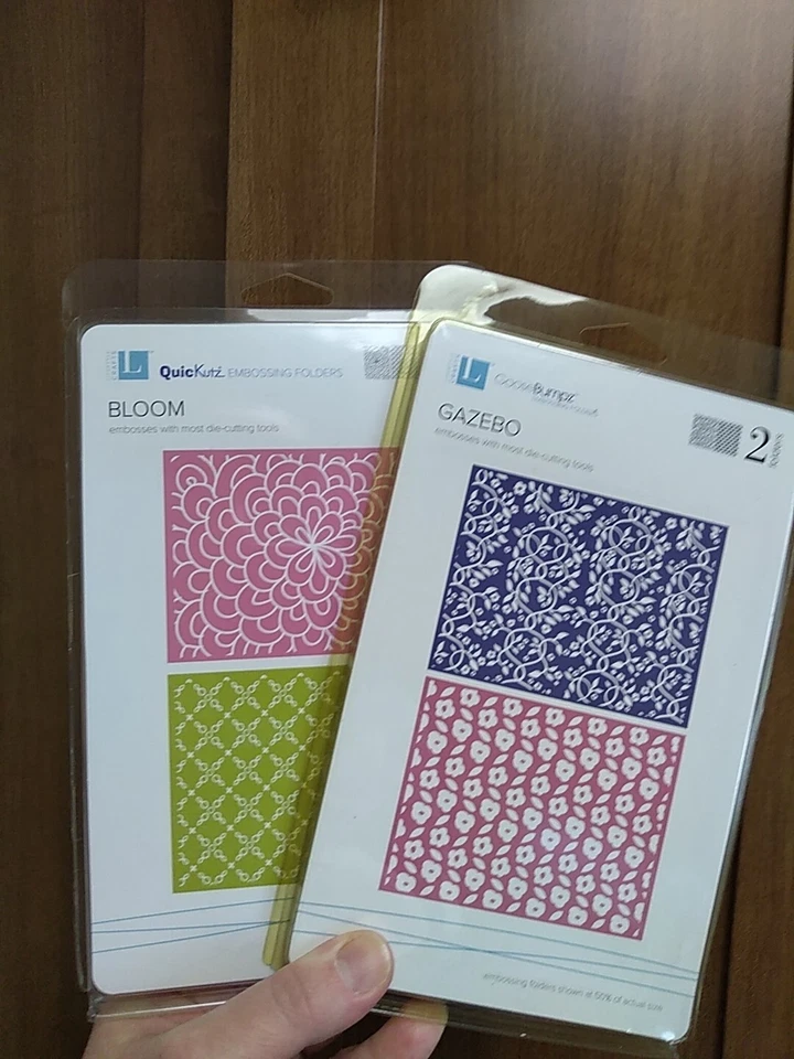 NEW LifeStyle Crafts QUICKUTZ GooseBumpz Embossing Folder Lot 2 NOS Bloom Gazebo - Image 4 of 4