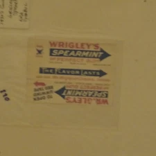 1930's  Wrigley's Spearmint Chewing Gum Wrapper Wrigley Jr New York Chicago