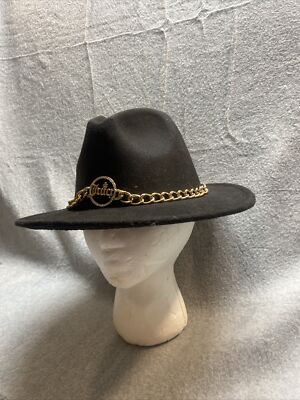 Juicy Couture Black Cowboy Hat w/ Gold Chain & Blinged Out Juicy Couture Symbol Juicy Couture black bling cowboy hat | Mercari main image 3