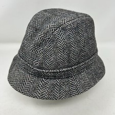 Kangol Design Fedora Size Large England Herringbone Tweed