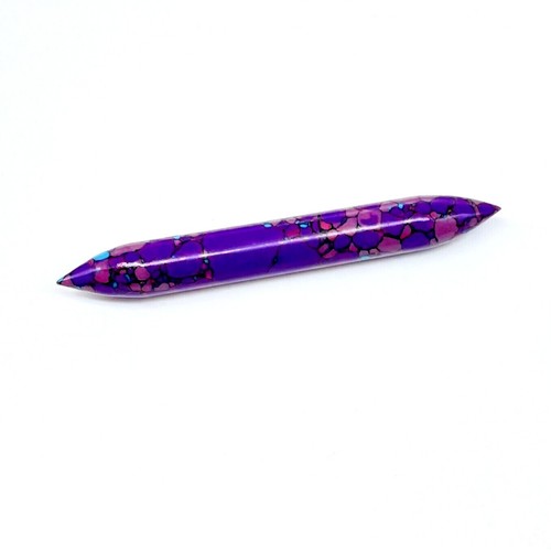 Purple Mix Turquoise Organic Gemstone Septum, Spike Tusk size 14g to 1/2''& More - Picture 5 of 6