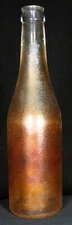 Antique CANADA DRY INC GINGER ALE MARIGOLD CARNIVAL GLASS BOTTLE