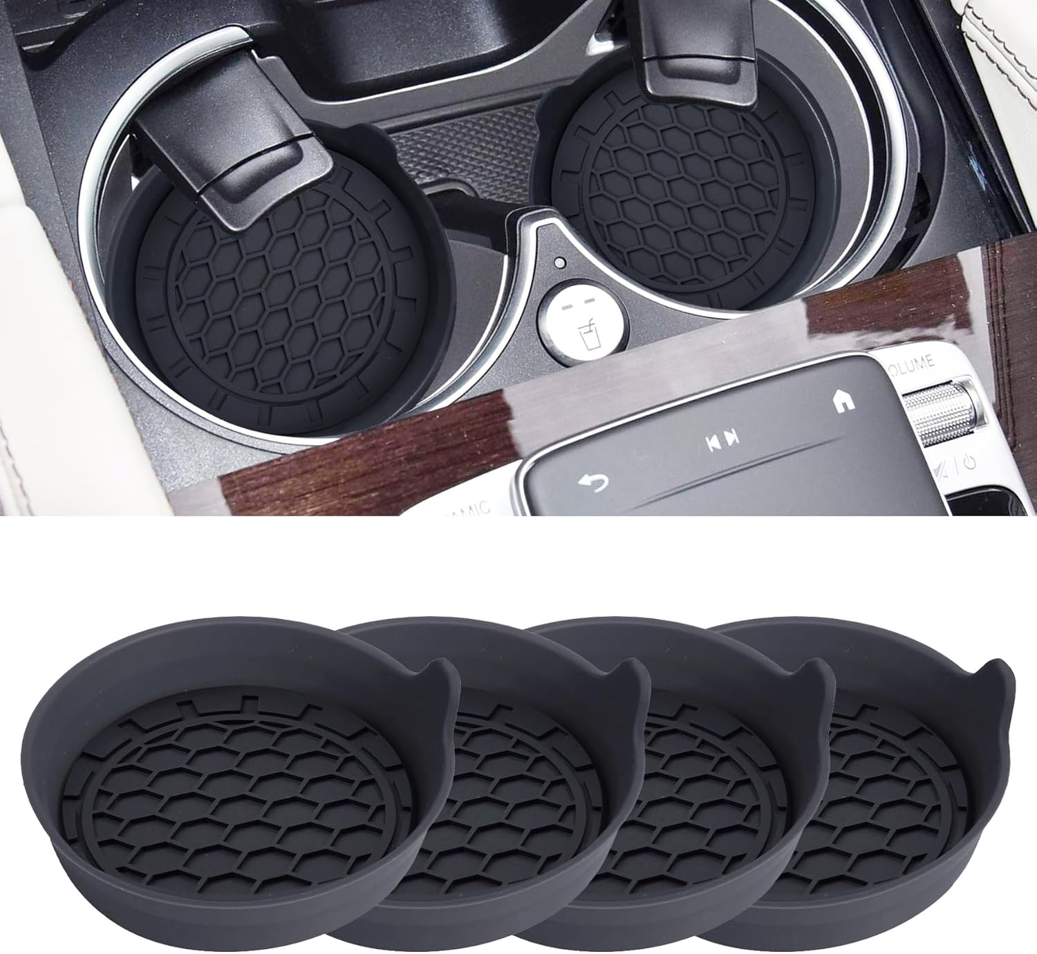 Amooca Automotive Cup Holders Universal Car Cup Coaster Waterproof Non-Slip Sift